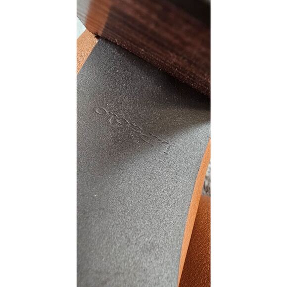 NEW LINEA PAOLO Viva Pointed Toe Brown Leather Ankle Booties Stacked Heel Sz‎ 12 - Picture 6 of 8